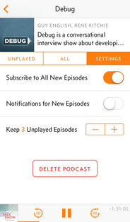 Overcast: Podcast Player 1.0.1. Скриншот 3