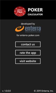 Покерный калькулятор. Скриншот 1