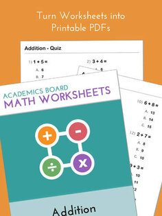 Academics Math Worksheets Maker. Скриншот 1