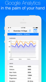 Analytics for Google Analytics Lite. Скриншот 1