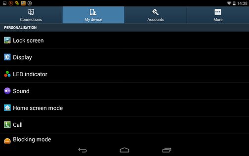 Setting Galaxy S5 1.009D.β. Скриншот 2