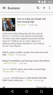 Google Новости и погода 3.5.3. Скриншот 2