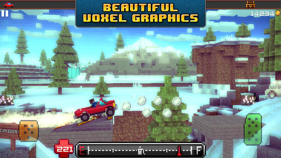 Blocky Roads Winterland. Скриншот 3