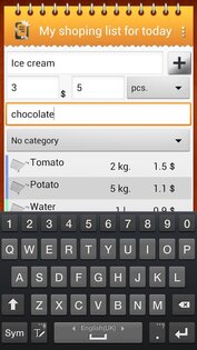 Список покупок 1.6. Скриншот 3