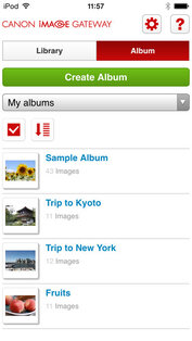 Canon Online Photo Album. Скриншот 3