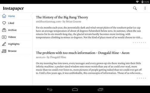 Instapaper 6.3.2. Скриншот 8