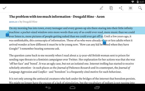 Instapaper 6.3.2. Скриншот 12