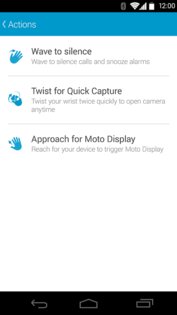 Действия и жесты Moto 08.17.04. Скриншот 1