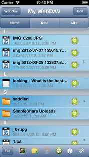 My WebDAV+. Скриншот 2