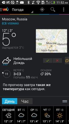 Погодные приложения для Android
