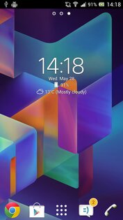 Цифровые часы Xperia 6.9.16.652. Скриншот 1
