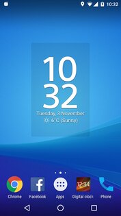 Цифровые часы Xperia 6.9.16.652. Скриншот 2