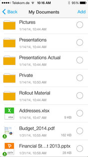 SAP Mobile Documents. Скриншот 1