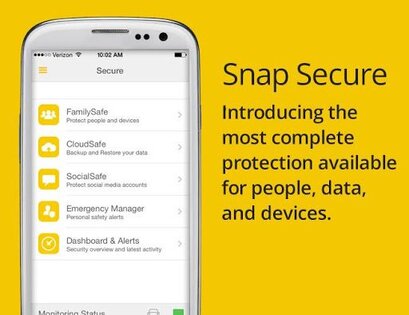 Snap Secure + Mobile Antivirus 10.0. Скриншот 1