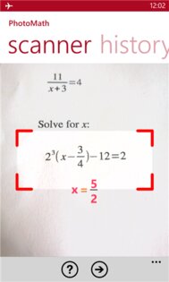 PhotoMath. Скриншот 1