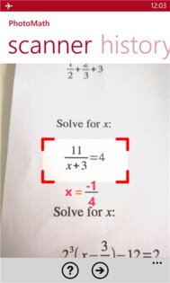PhotoMath. Скриншот 3
