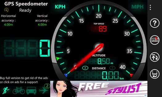 GPS Speedometer. Скриншот 2