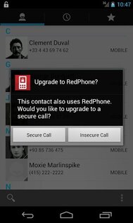 RedPhone 2.0. Скриншот 2