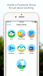 Facebook* Groups для iOS. Скриншот 1