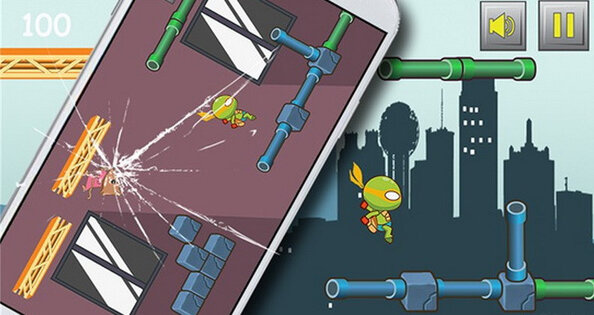 Ninja Turtle Run. Скриншот 1