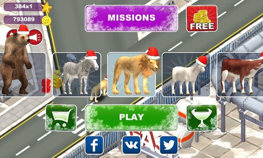 Goat Insanity: Xmas Run 1.00. Скриншот 1