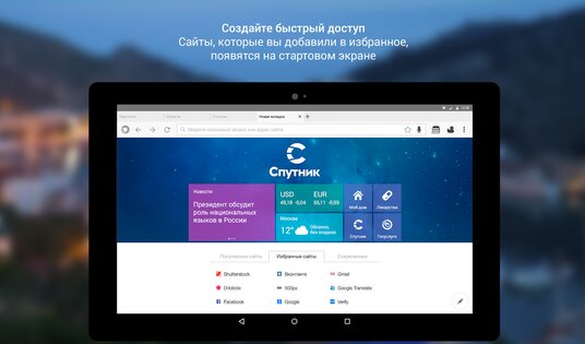 Спутник Браузер 1.3.3.166. Скриншот 11