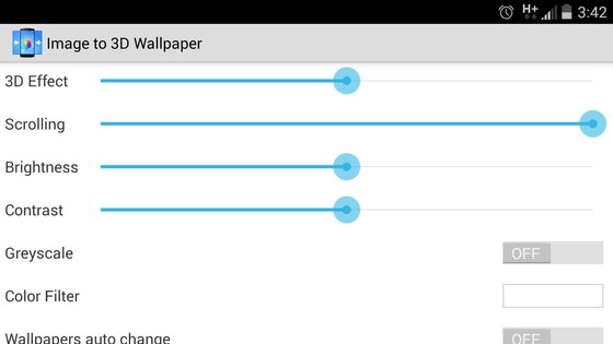 Image to 3D Wallpaper 2.5. Скриншот 5
