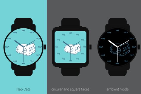 Nap Cats Watch Face. Скриншот 2
