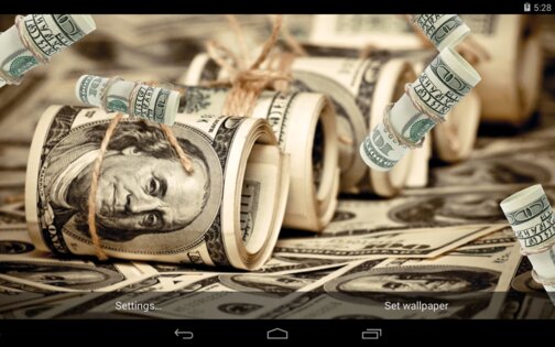 Dollars Live Wallpaper 4.0. Скриншот 4