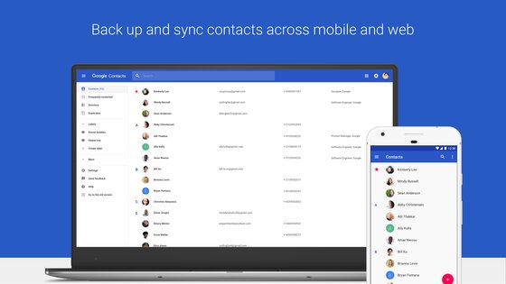 Google Contacts 4.65.0.811889930. Скриншот 1