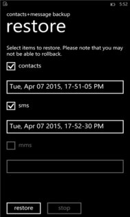 contacts+message backup. Скриншот 3
