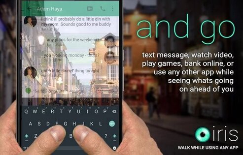 Iris: Walk While Using Any App 1.09. Скриншот 2