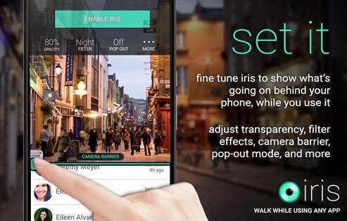 Iris: Walk While Using Any App 1.09. Скриншот 3