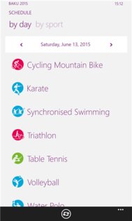 The Official Baku 2015 App. Скриншот 3