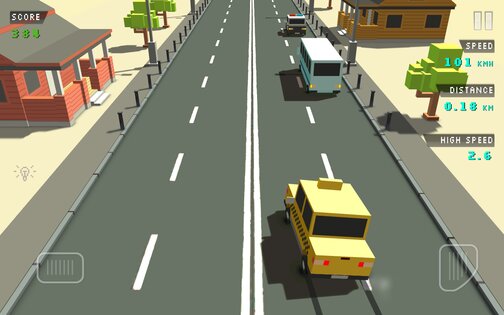 Blocky Traffic Racer 1.3. Скриншот 1