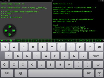 Python 2.7 for iOS. Скриншот 5