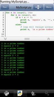 Python 2.7 for iOS. Скриншот 2