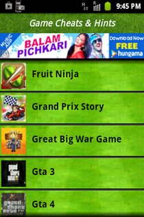 Game Cheats & Hints 1.1. Скриншот 1