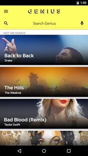 Genius – поиск текстов песен 8.0.5.4986. Скриншот 3