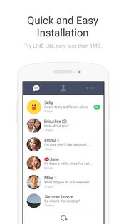 LINE Lite 2.17.1. Скриншот 4