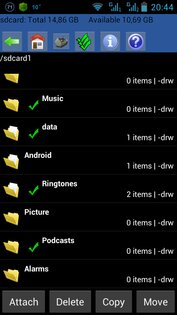 File manager for Android 1.6. Скриншот 2
