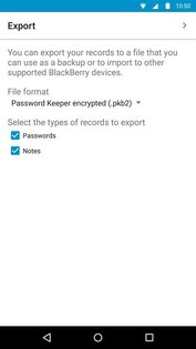 BlackBerry Password Keeper 2.2.0. Скриншот 1
