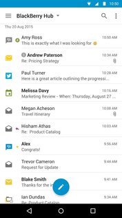 Входящие BlackBerry Hub+ 2.2535.2. Скриншот 1