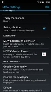 Month Calendar Widget 2.1.0. Скриншот 4