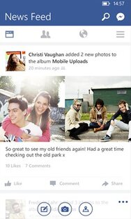 Facebook*. Скриншот 3