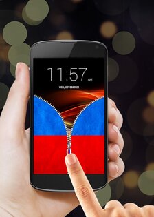 Russia Flag Zipper Lock 36.6. Скриншот 17
