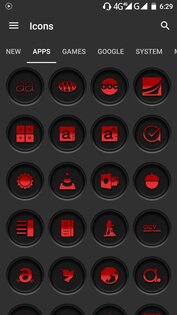 Jaron XE Red — Icon Pack 1.5. Скриншот 1