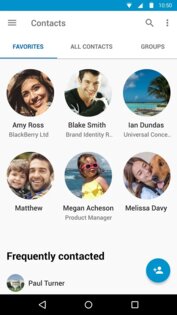 Контакты от BlackBerry 2.2535.2. Скриншот 1