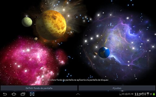 Space Live Wallpaper 3D 2.24. Скриншот 3