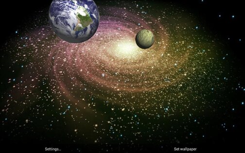 3D Galaxy Live Wallpaper HD 2.0017. Скриншот 2